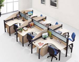 Panel de separación moderno y barato para 4 personas, cubículos para reuniones, partición Modular, personal compartido, mesa de 6 plazas, escritorio de estación de trabajo de <span class=keywords><strong>oficina</strong></span> - Product Image 6