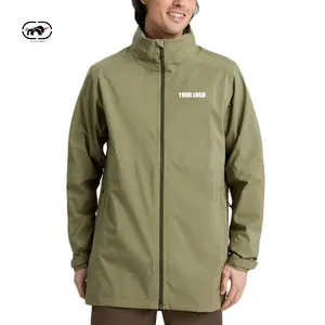 Custom Logo Men 100% Polyester Outdoor Jacket Softshell Light Running Wear Zip Up Windbreaker Jacket Waterproof