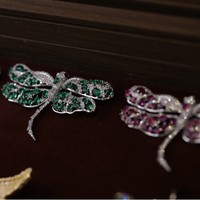 Broche vintage de haute qualité TIANSHE en forme de libellule, cadeau de festival pour femme, mode, luxe, animaux, insectes, épingle, vente en gros
