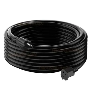 12 gauge heavy duty 12/3 outdoor extension cord waterproof 25 ft extension cord black