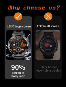 2026 AK82 Sports Smartwatch with Flashlight BT Call 1.8inch Round Screen IP68 Waterproof Fitness Tracker Smart Watch for Men - Product Image 6