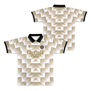 เสื้อฟุตบอลพิมพ์ลายด้วยการพิมพ์ซับลิเมชันเสื้อเจอร์ซีย์ดีไซน์แนวสตรีทย้อนยุคโลโก้ตามสั่ง - Product Image 6