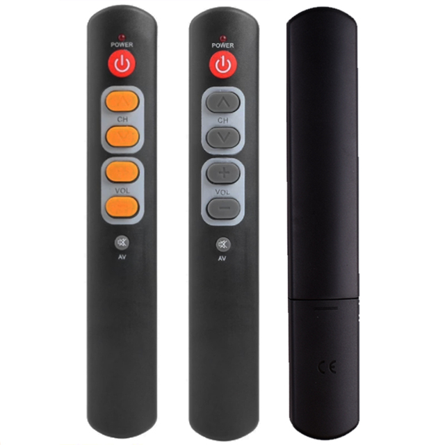 6 Keys Easy Operate RF IR Voice Control Rolling Code Fixed Code Large Button Learning Plastic Remote 20m Range TV Set-Top Box