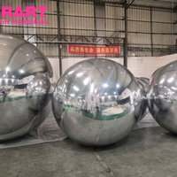 Boule miroir gonflable argentée pour activités de plein air