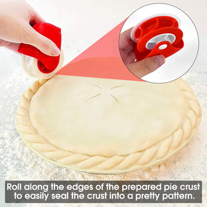Creative PP Round Pastry Cutter <b>Wheel</b> Pizza Dough Roller Crimping Edge Dishwasher Safe Freezer Safe Baking Tool Perfect Pretzels - Product Image 5