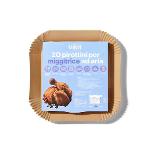 <b>Set</b> stampi multiuso 20 pz carta forno (17x17x4cm) per friggitrici aria VIKIT Marrone 2322216 - Product Image 2