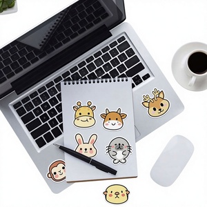 High Quality PVC Flexible Printing Logo <b>Sticker</b> <b>Sheets</b> Cute Style Animals 2 Collection 50 Pieces - Product Image 1