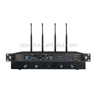 Micrófono Inalámbrico UHF de Doble Canal M-5300 UHF640-690MHz con Diversidad Real, 200 Puntos de Frecuencia, Selección Automática de Frecuencia para Escenario y Voz