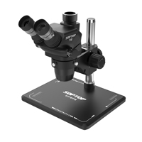 SANQTID SOPTOP 9 #   Microscope trinoculaire à zoom continu 6,7-45X pour réparation de téléphones portables, bijoux et inspection de circuits imprimés