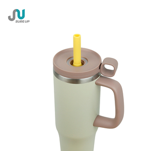 Thermos moderne en acier inoxydable 40oz, 6-12 heures, écologique, cadeau d'affaires, tasse à café de voyage portable, anti-fuite, avec paille pour boissons chaudes - Product Image 3