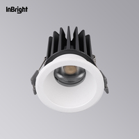 Projecteur COB étanche IP65 8W-28W, éclairage encastré LED pour plafond, aluminium, intérieur, hôtel moderne, projecteurs anti-éblouissement à intensité variable