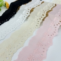 Fraise arc rose brodé coton dentelle garniture 6cm largeur tissu élastique jupe florale ourlet bricolage vêtements matériel pour la fête