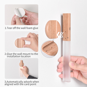 สินค้าใหม่ไฟ LED ติดผนังไม้แม่เหล็ก, ดวงไฟกลางคืนแบบ2025สามารถชาร์จไฟได้ดวงไฟ USB - Product Image 4