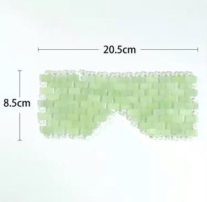 Masque pour les yeux en jade 100% pierre précieuse naturelle pour la thérapie anti-âge par la chaleur et la fraîcheur - Product Image 4