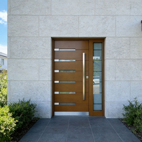 Porte extérieure moderne Sunzion, isolation thermique résidentielle, porte d'entrée principale en acier sécurisée pour l'extérieur