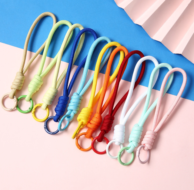 1-20 Pcs Multi - Color Paracord Keychain Lanyards, Braided Rope Key Ring with Metal Ring, Durable Key Holder for Keys Bags