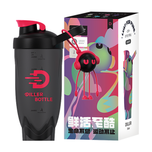 โรงงานซัพพลาย 700ml ขวดน้ํากีฬา Milkshake ผสมฟิตเนสโปรตีนผงโภชนาการ Shaker ถ้วยลวดปัดลูก - Product Image 2