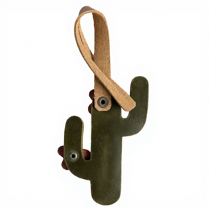 YY PU 가죽 귀여운 천연석 힐 컨트리 프리클리 백 참 - Product Image 4