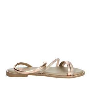 Sandali piatti da donna Porronet 7010 color rame metallizzato con cinturini, scarpe estive - Product Image 4