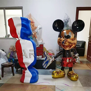 Lớn Mini Cuộc Sống Kích Thước Micky Chuột Cho Pop Nghệ Thuật Bức Tượng Nhiều Màu Sợi Thủy Tinh Phim Hoạt Hình Đồ Trang Trí Nhà Đồ Chơi Hình Từ Nhựa Thủ Công Mỹ Nghệ - Product Image 4