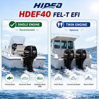 Moteur hors-bord marin Hidea HDEF40 FEL-T EFI 40 CV, 3 cylindres, 4 temps, refroidissement par eau, pour bateau de patrouille et bateau de plaisance