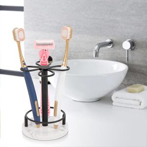 Toothbrush Holder with Marble Base for Bathroom Multifunctional Toothbrush Organizer - Product Image 1