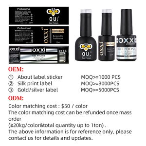 Oxxi Phấn Mềm Kim Sa Màu Sắc Phổ Biến Miễn Phí Mẫu Gel Sơn Móng Tay UV Nhà Cung Cấp Keo Dán Sản Phẩm Bộ Sơn Móng Tay - Product Image 6