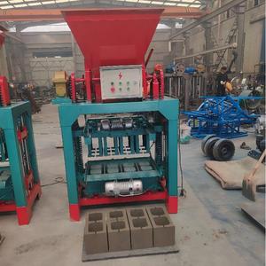 Kontinuierliche Produktions-Hydraulik-Ziegelmaschine <span class=keywords><strong>Hopper</strong></span> 4-35B Beton-Verbundpflasterstein-Herstellungsmaschine PLC-Mischer - Product Image 3