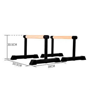 CZFIT Portable Wooden Parallel Dip Bar With Thick Beech Handles Fitness Equipment for Handstand <b>Strength</b> <b>Training</b> Weightlifting - Product Image 4