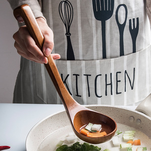 Teak Wood Spoon Set 3 Piece Long Handle Large Soup Spoon Heat Resistant Cooking <b>Tool</b> For Hot Pot Porridge Congee - Product Image 1