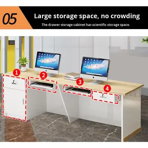 <span class=keywords><strong>Comptoir</strong></span> de réception simple et moderne en cuir pour entreprise immobilière, <span class=keywords><strong>agence</strong></span> de voyages, bar peint - Product Image 2