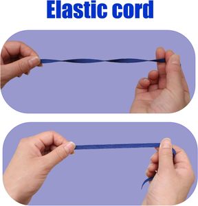 Banda Elástica Plana Azul de 6 mm y 1/4 de Pulgada, 55 Yardas, Resistente y Elástica <span class=keywords><strong>para</strong></span> Coser Pantalones, Ropa, Bandas <span class=keywords><strong>para</strong></span> el Cabello, Manualidades - Product Image 3