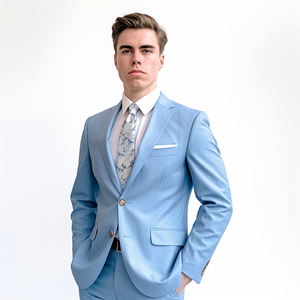 Ensemble de costumes pour hommes d'affaires, mariage, coupe ajustée, meilleur bureau, couleur unie, manteau 3 pièces, costumes formels pour hommes - Product Image 1