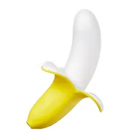 Vibrador de silicona con forma de plátano para mujer, producto sexual divertido, 10 modos de vibración, consolador femenino, recargable