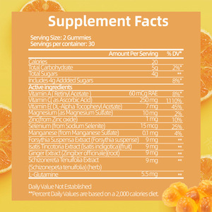 Gomitas de Vitamina C con <span class=keywords><strong>Ácido</strong></span> <span class=keywords><strong>Ascórbico</strong></span> para Energía, Marca Privada OEM, Suplemento para Adolescentes y Adultos, 60 Unidades - Product Image 6