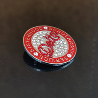 Épinglette en émail souple et dur avec logo personnalisé, design tendance, pour la sororité Delta, épinglette ronde en émail avec strass