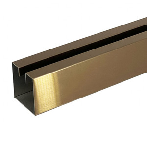 78 "95" 98 "144" anodisé 3/8 "<span class=keywords><strong>10mm</strong></span> 1/2" 12mm panneau fixe salle <span class=keywords><strong>de</strong></span> <span class=keywords><strong>douche</strong></span> cadre <span class=keywords><strong>de</strong></span> porte en verre <span class=keywords><strong>profilé</strong></span> en U en acier inoxydable 304 - Product Image 1