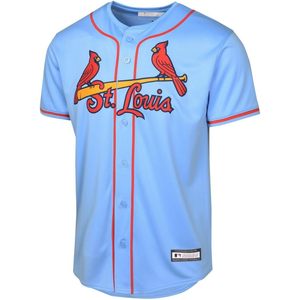 Camiseta Deportiva Azul Claro para Niños de los St. Louis Cardinals, Corte Regular, Absorbe la Humedad, Cuello de Béisbol, Manga Corta - Product Image 2