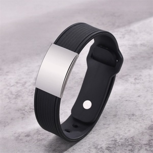 <b>Adjustable</b> Silicone Sport Pin-And-Tuck Watchband Performance Unisex ID Name <b>Bracelet</b> for Sports Weddings Parties Great Gift Idea - Product Image 4