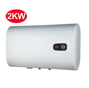 Wholesale Low Price Electric Boiler 30L 50L 80L Flat Dual Tank Enamel Horizontal Storage Water Heater