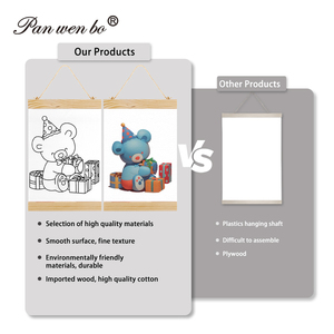 Bức Tranh nghệ thuật treo gỗ Áp phích khung tác phẩm nghệ thuật trước khi vẽ vải cuộn cho bức tường bản đồ vải tác phẩm nghệ thuật DIY vải - Product Image 3