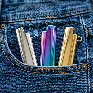 Estuche Metálico Moderno y Clásico en Color Plata y Oro para Encendedores Estándar, Muy Popular - Product Image 3