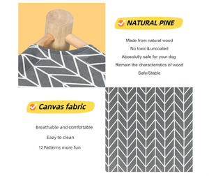 Amaca per gatti in legno lettino estivo rimovibile e lavabile per animali domestici per Pet Camp - Product Image 3