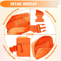 Sac banane unisexe personnalisable en néoprène multicolore pour l'extérieur, mini sac de ceinture polyvalent avec sangle réglable