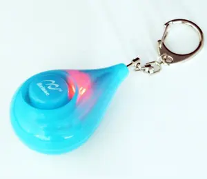 125db Không Dây Teardrop Cá Nhân Hiếp Dâm Báo Động Tự Vệ Còi Báo Động Báo Động Hoảng Loạn Keychain Với Ánh Sáng LED