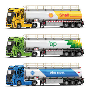 <span class=keywords><strong>Camion</strong></span> Cisterna Mercedes-Benz Actros in Scala 1:24, Modello Semi-Rimorchio Premium da Collezione Interamente in Lega, Ruote Libere, Luci e Suoni - Product Image 4