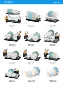 <span class=keywords><strong>ตู้</strong></span>เก็บ<span class=keywords><strong>จาน</strong></span>อเนกประสงค์พร้อมระบบระบายน้ำในตัว ชั้นวางจานแบบมินิมอลสำหรับวางชามและแก้ว - Product Image 5