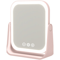 High Quality 5X Magnifying Vanity Makeup Mirror Zinc Alloy Finish 3 Color LED Lights Adjustable Brightness Personalized Rotating