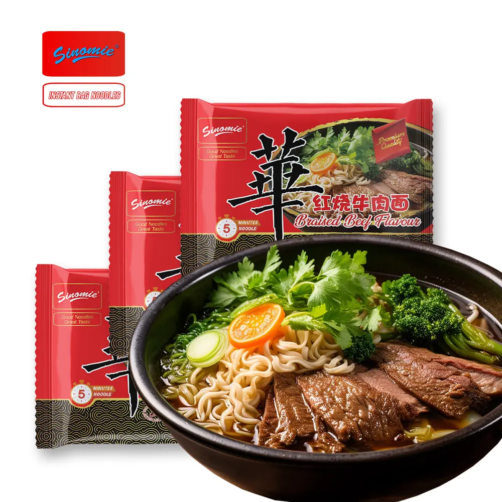 [HOT] Chinese Noodles Factory SINOMIE Brand High Quality Braised Beef Flavor 110g Kang shi fu instant noodles