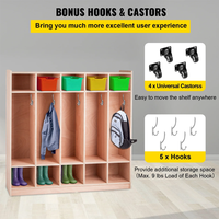 202510 Montessori en bois Cubbies casiers garderie armoire sac à dos stockage pépinière enfant en bas âge vêtements chaussures stockage organisateur